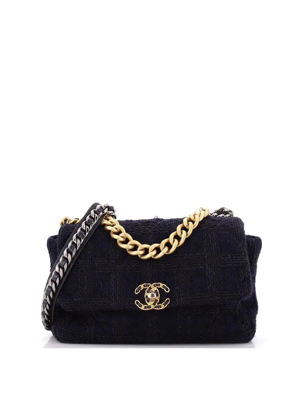 Chanel 19 Flap Bag Quilted Tweed Large #269855C44B